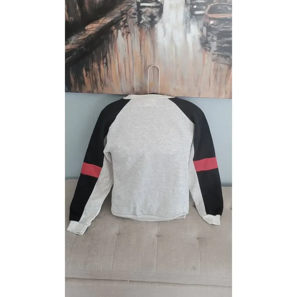 Vintage 90s PONY Kids Crewneck Sweatshirt Cropped Color Block NOS Youth L 12-14